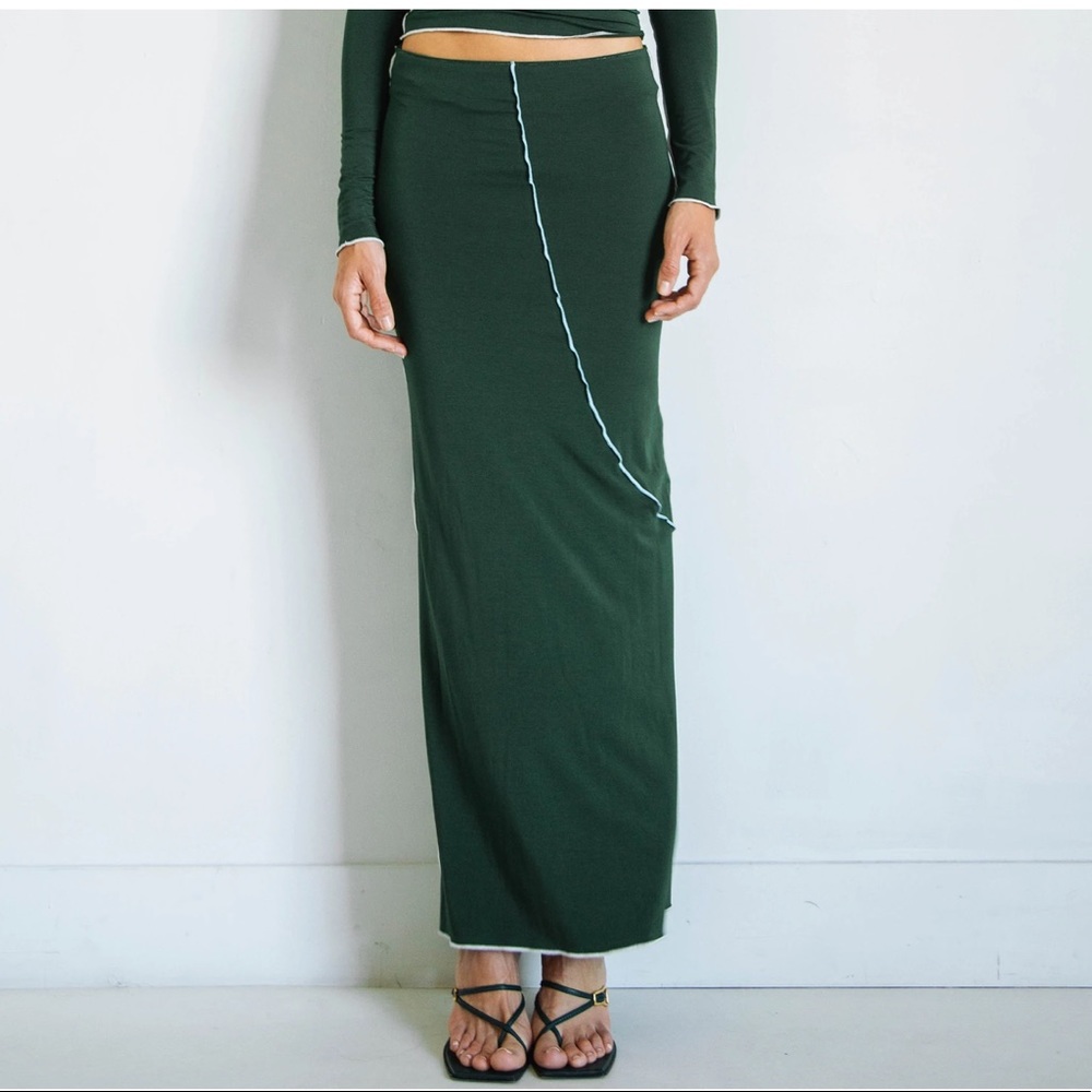 THE LINE BY K VANA SKIRT HUNTER GREEN MEDIUM
